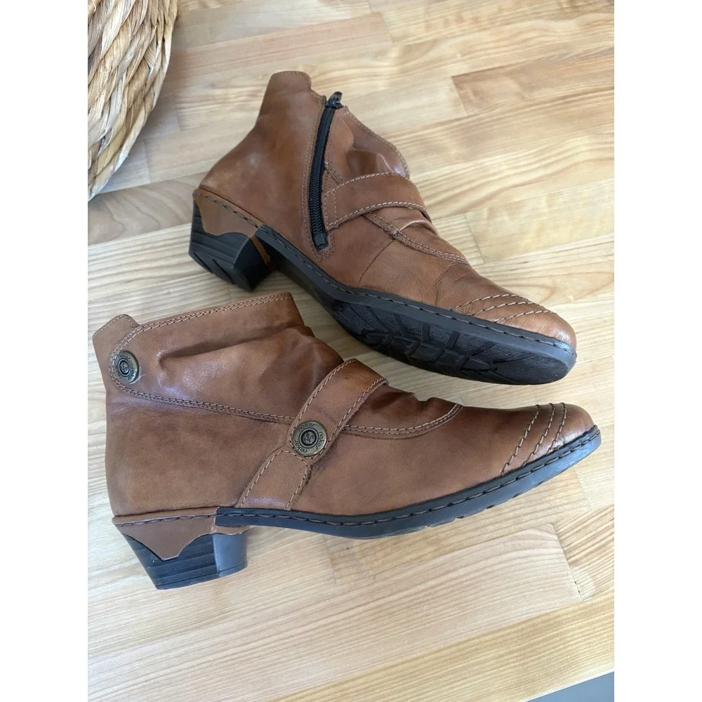 Reiker Lynn Boots Womens Size 8 Muscat Ruched Button Boho‎ Chic Llightweight